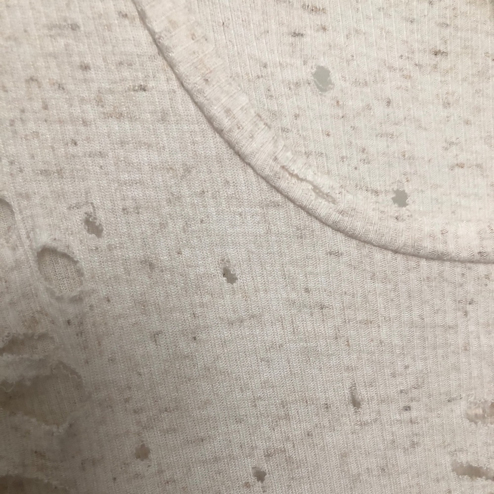 Emma & Sam Distressed Ribbed Tee - Picture 2 of 5